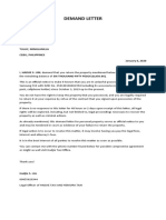 Demand Letter: TO: Danilo R. Sellon Villa San Pedro, Tulay, Minglanilla Cebu, Philippines January 6, 2020