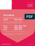 Syllabus: Arabic 8680, 9680