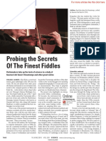 Probing The Secrets of The Finest Fiddles: Online