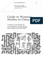 HERSHATTER, Gail Et Al. Guide To Women's Studies in China PDF