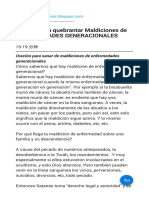 Oración para Quebrantar Maldiciones de ENFERMEDADES GENERACIONALES PDF