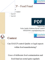 VACCP - Food Fraud: Haccp Quality Control Taccp Vaccp