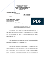 Joint Rejoinder-Affidavit: Juana de La Cruz