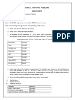 Capital Structure Problems Assignment