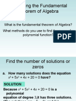 2.7 Fundamental Theorem of Algebra Day 1