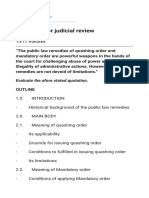 Remedies For Judicial Review PDF