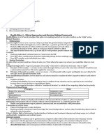 Health Ethics 1 - Ethical Approaches and Decision Making Framework