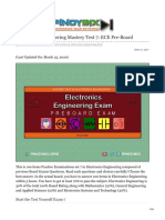 Electronics Engineering Mastery Test 7 ECE Pre-Board PDF