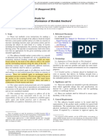 Testing Bond Performance of Bonded Anchors: Standard Test Methods For