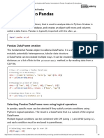 Data Analysis With Pandas - Introduction To Pandas Cheatsheet - Codecademy PDF