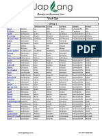 JapLang - All Form Verb List