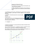 Aproximación de Lagrange para El Ajuste de Curvas