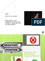 Positive and Negative Effects of Religion