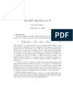 The BBP Algorithm For Pi: David H. Bailey September 17, 2006