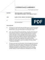 Sample Mutual Business Confidentiality Agreement