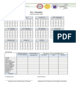 DLL Checklist: Division of City Schools