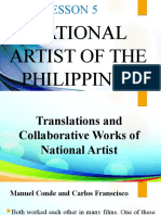 Lesson 5: National Artist of The Philippines National Artist of The Philippines