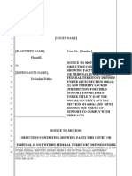 (42a) OBJECTION DEFENDANT IS CONTESTING PERSONAL JURISDICTION AND MUST DISCHARGE MATTER