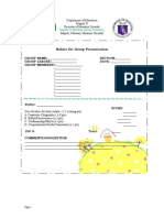 Rubric For Group Presentation: Maputi Senior High School