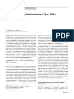 The International Institutionalization of Sport Ethics: Global Society