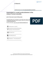 Essentialism vs. Social Constructionism in The Study of Human Sexuality (1998) - DeLamater & Hyde PDF