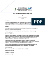 Ed 217 - Administrative Leadership: Guimaras State College