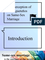 The Perception of Dumagueteños On Same-Sex Marriage