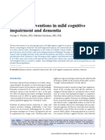 Dietary Interventions in Mild Cognitive Impairment and Dementia