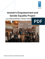 UNDP Women Impowerment and Gender Equality Project Report 2013 PDF