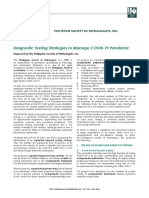 Diagnostic Testing Strategies To Manage COVID-19 Pandemic: Position Paper