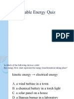 Renewable Energy Quiz