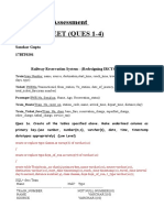 DBMS Lab Assessment Cycle Sheet (Ques 1-4) : Sanskar Gupta 17BIT0201