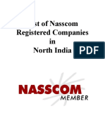 List of Nasscom Registered Companies in North India PDF