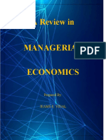 A Review in Managerial Economics: Prepared By: Jeams E. Vidal