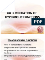 Lesson 3 Derivative of Hyperbolic Functions