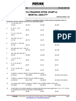 Madhya Pradesh Ntse (Part-I) Mental Ability: Exam Code: Ne - 19001 YEAR 2019-20