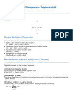 Sulphuric Acid (SUMMARY CHEMISTRY CHAPTER)