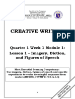 Creative Writing: Quarter 1 Week 1 Module 1: Lesson 1 - Imagery, Diction, and Figures of Speech