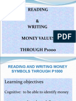 Reading & Writing Money Values Through P1000