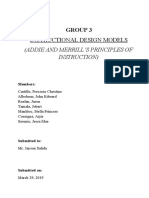 Instructional Design Models: (Addie and Merrill'S Principles of Instruction)