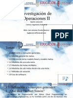 Investigación de Operaciones II. Programación de Metas