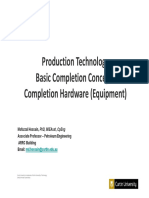 Production Technology Basic Completion Concepts Completion Hardware (Equipment)