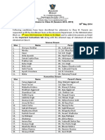 Science Stream Slno Name Parent's Name: Admission To Class XI (Session 2014-2015) 30 May 2014