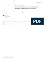 A Study On The Significance of Strategic Training For Human Development Systematic Approach To Training For Human Resource Development