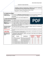 Tender Data Sheet