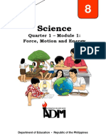 Science: Quarter 1 - Module 1: Force, Motion and Energy