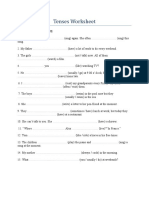 Tenses Worksheet Yatish