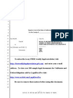 Sample Motion For Change of Venue Under Code of Civil Procedure Section 397 C For California PDF