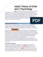 Psychoanalytic Theory of Child Development - Psychology