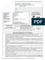 Government of Andhra Pradesh, Grama/Ward Sachivalayam Recruitment-2020 Hall Ticket